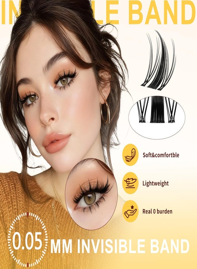 QUEWEL Fairy-Lash-Clusters Kit Cute Style, 144pcs Manga-Lash-Clusters Kit Mix10-18mm Wispy Natural Invisible Band Eyelash Clusters Kit for DIY Cluster Eyelash Extensions(Fairy 4 Set) - Image 5